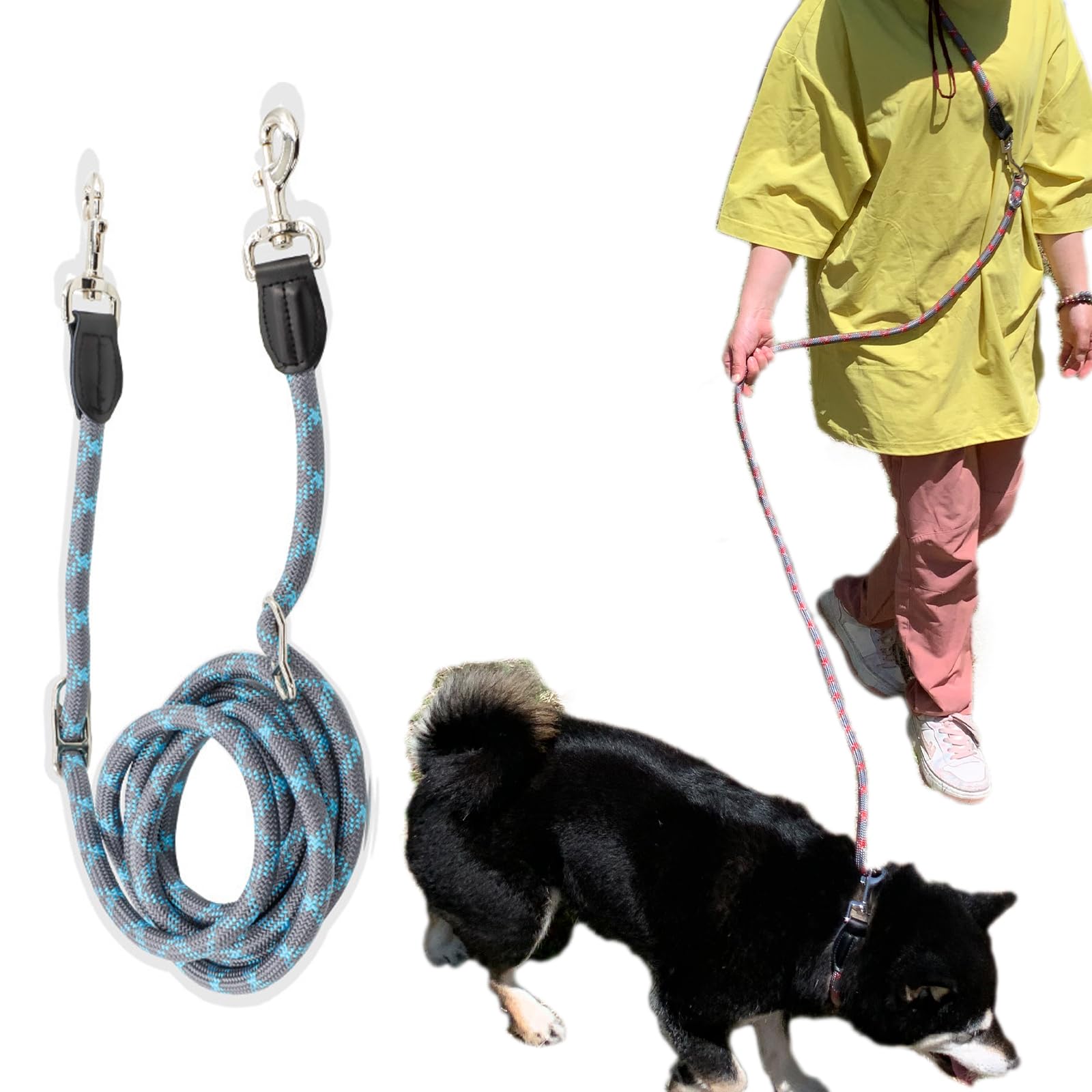 Amazon | 犬 リード ショルダーリード 犬 肩掛けリード 大型犬 革